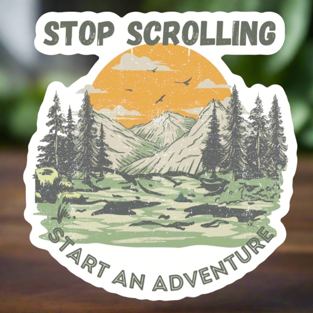 HONEY‎ AND ROSES Vinyl Sticker, “Stop Scrolling” Weatherproof, 3”, New Design! - Picture 4 of 10